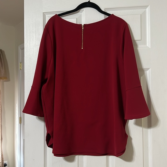 NORDSTROM Green envelope Bell-Sleeved Top - Picture 4 of 4